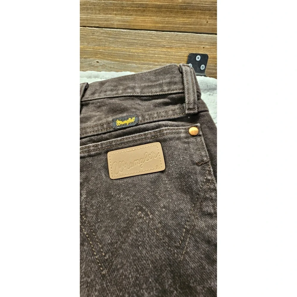 Wrangler 13MWZKL Cowboy Cut Jeans Mens‎ 42x30 Faded Black Brown Straight Leg